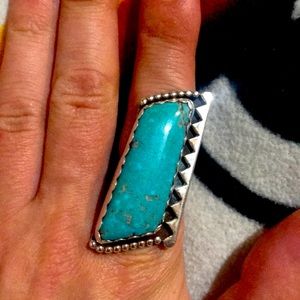 Navajo silver turquoise  ring